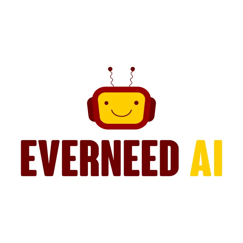 Everneed AI logo with smiling robot mascot and AI branding”
