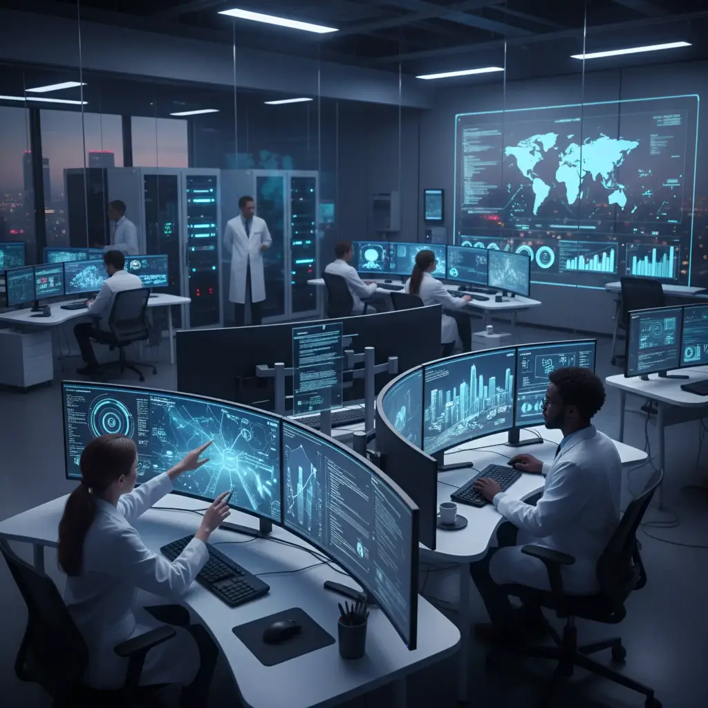 Untitled-20260410-133807-5502-2x AI research lab with scientists monitoring advanced artificial intelligence systems and data analytics
