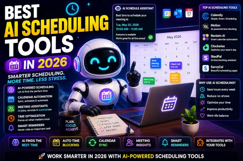 FluxBot using AI scheduling tools with smart calendars, meeting automation, time blocking, reminders, and productivity dashboards