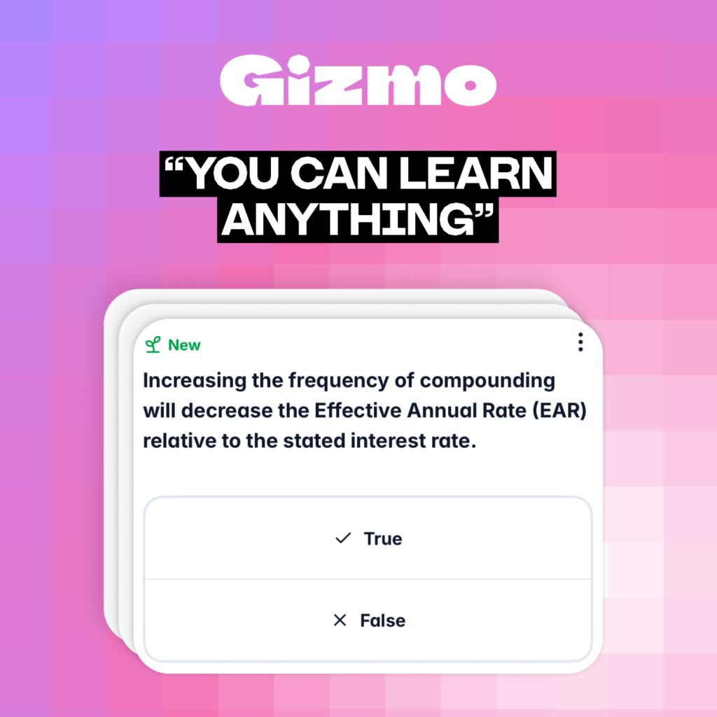 Gizmo AI study app promo showing an AI learning interface