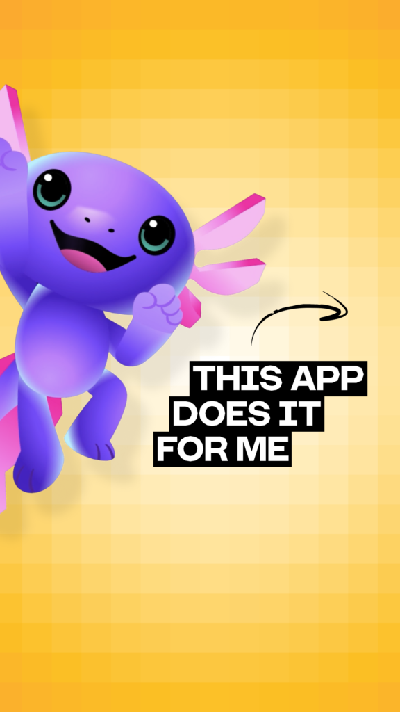 Gizmo AI promo showing active recall study with the app mascot