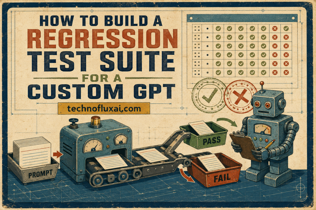 Retro testing machine sorting Custom GPT prompts into pass and fail results during regression testing.