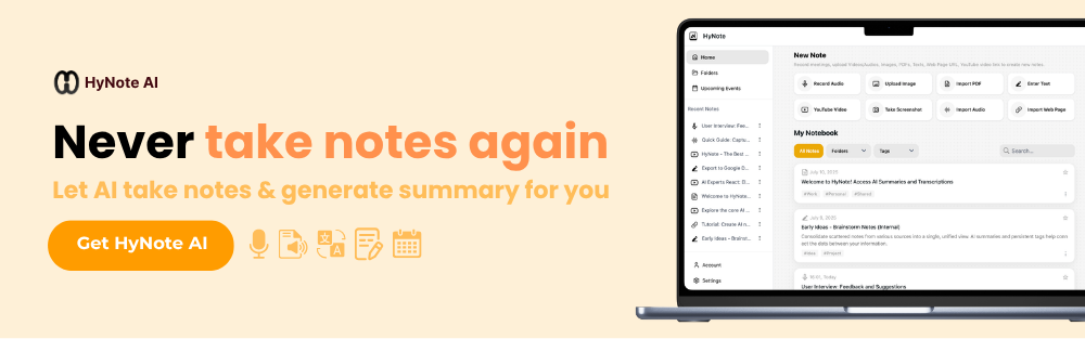 never take notes again banner 3