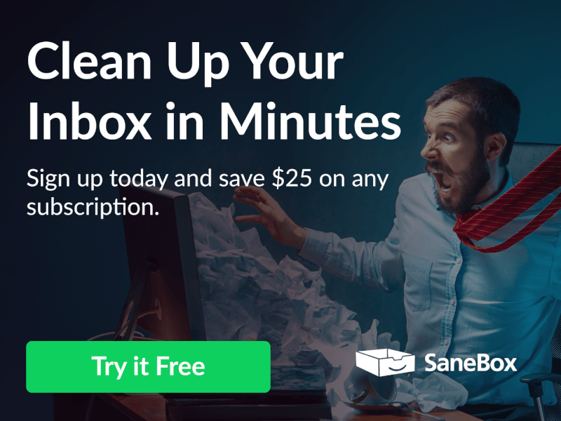 SaneBox inbox organization and email filtering
