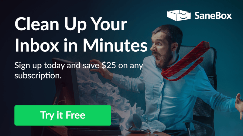 SaneBox email productivity and inbox management