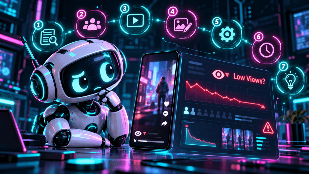 FluxBot compares AI avatar videos, animated scenes, and product footage using viewer retention charts and engagement analytics.